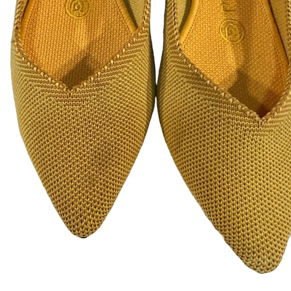 Rothys Point Sunflower Ballet Flats Sise 6.5 Pointed Toe Shoes Vegan - Picture 6 of 7